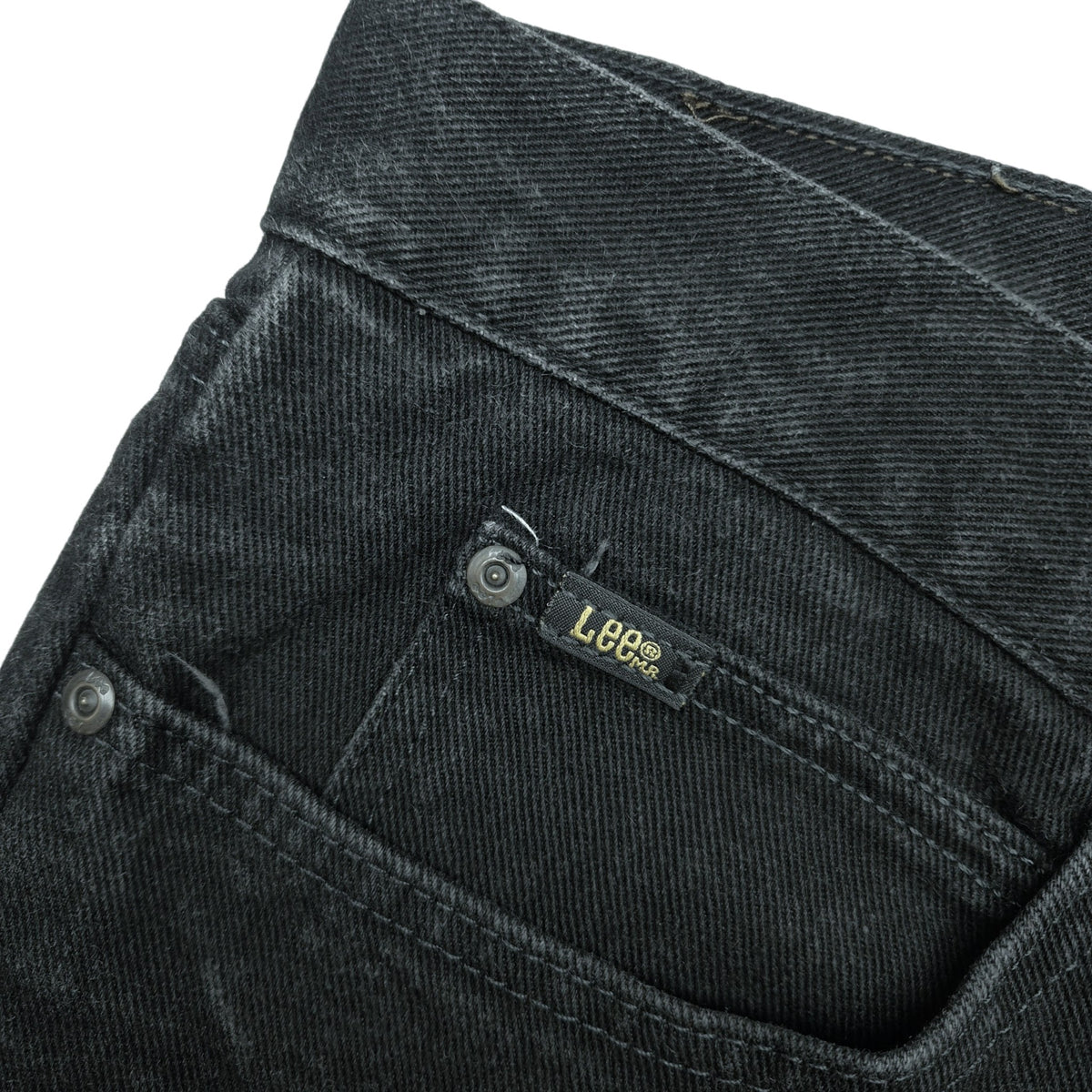 Vintage Lee Jeans Black Heavy Rigid Regular Fit Denim W38