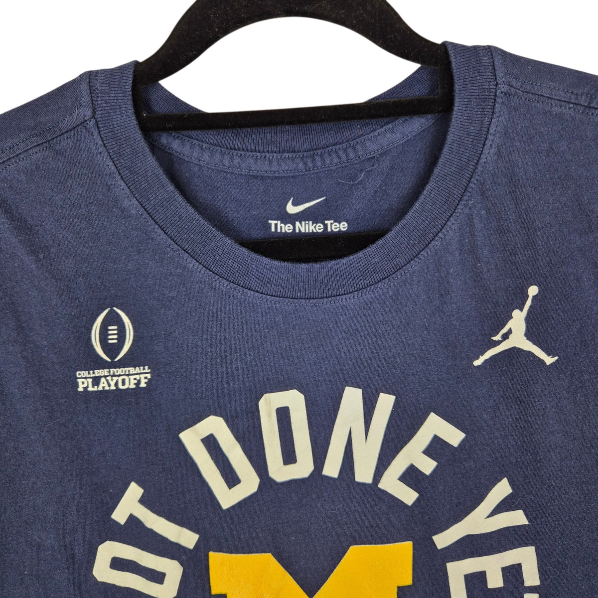 Nike Michigan Football Dark Blue Tee Shirt Size L