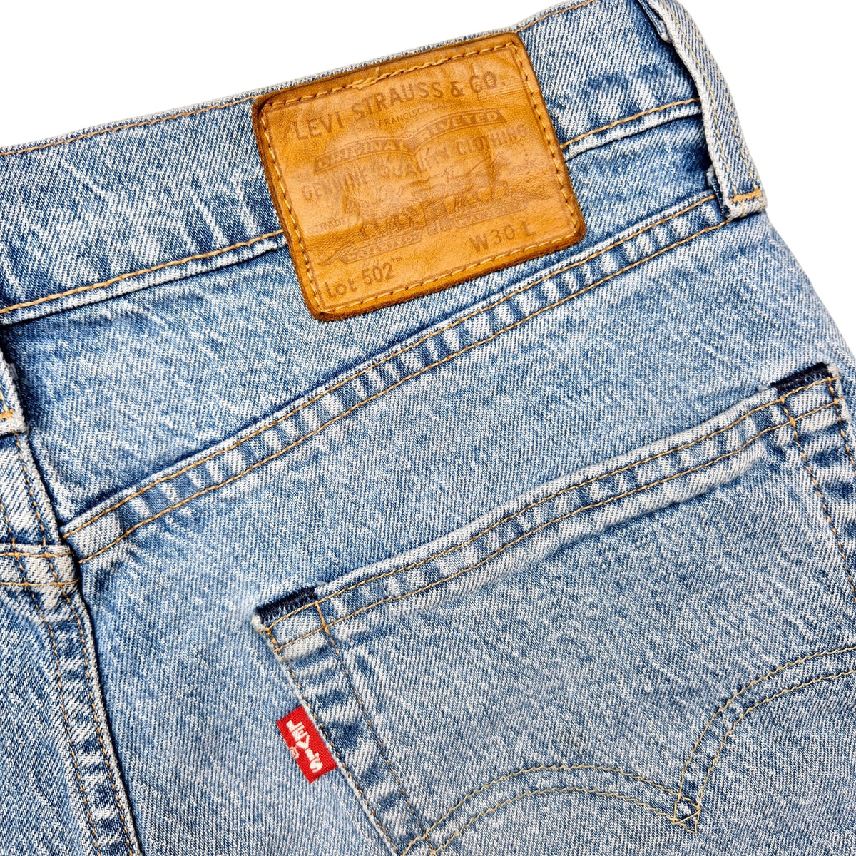 Levis Premium 502 Jeans Blue Denim Shorts W30