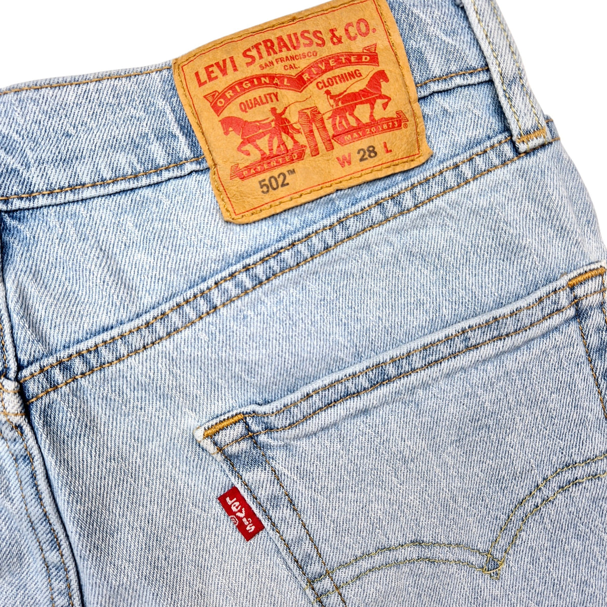 Levis 502 Jeans Light Blue Denim Shorts W28