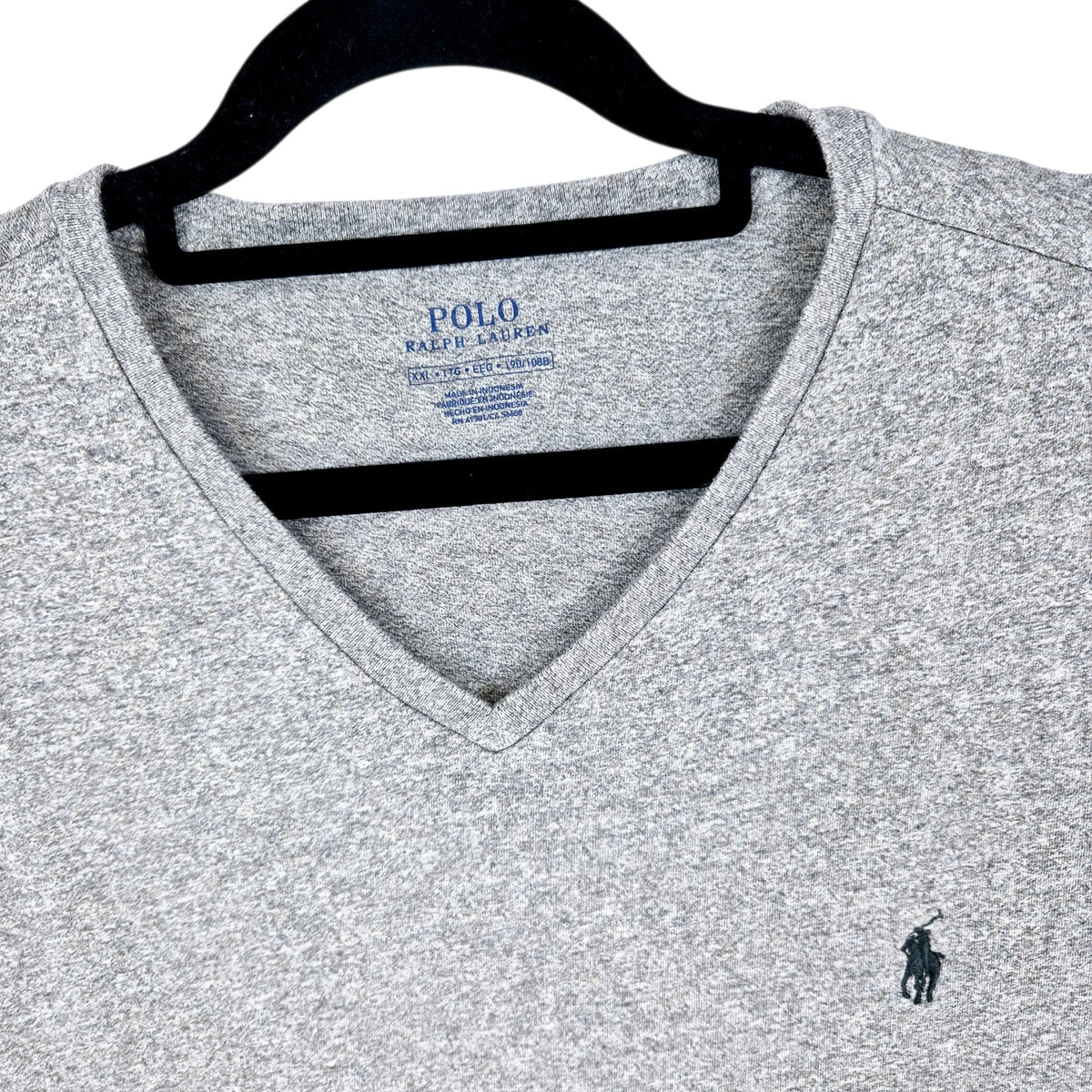 Polo Ralph Lauren Grey Basic V Neck Tee Shirt Size 2XL