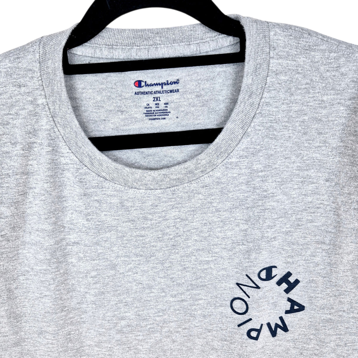 Champion Light Grey Long Sleeve Tee Shirt Size 2XL