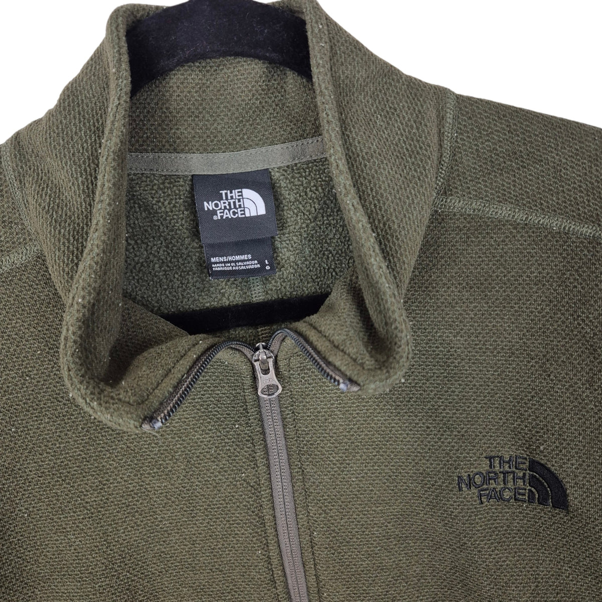The North Face Green Half Zip Fleece Zip Jumper Size L