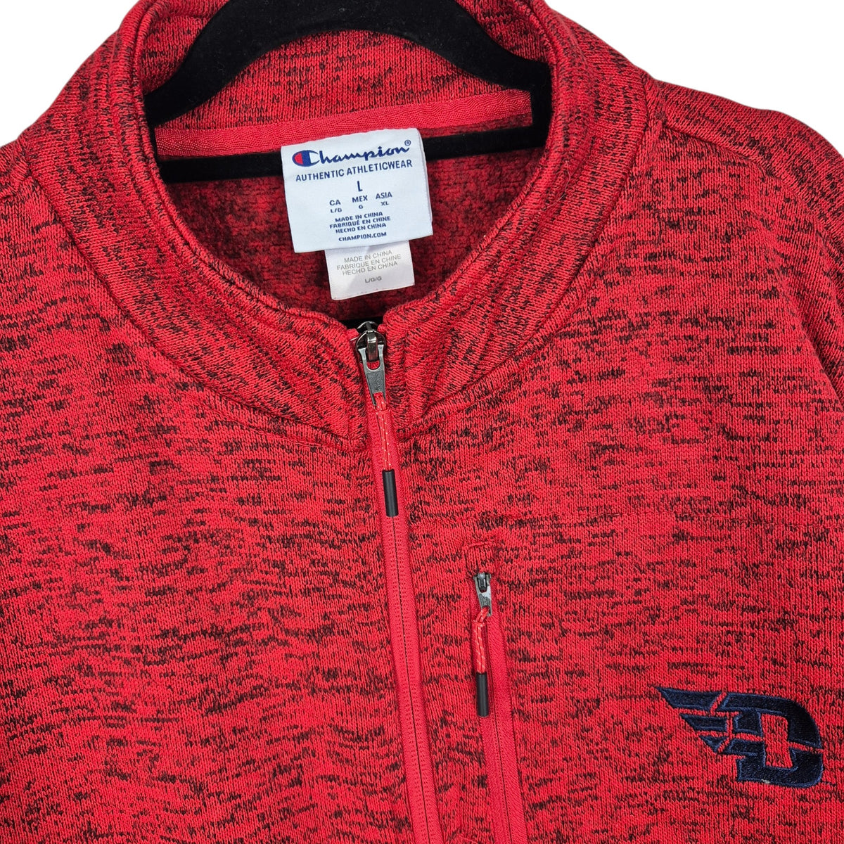 Champion Philadelphia Flyers Red Fleece Zip Jumper Size L