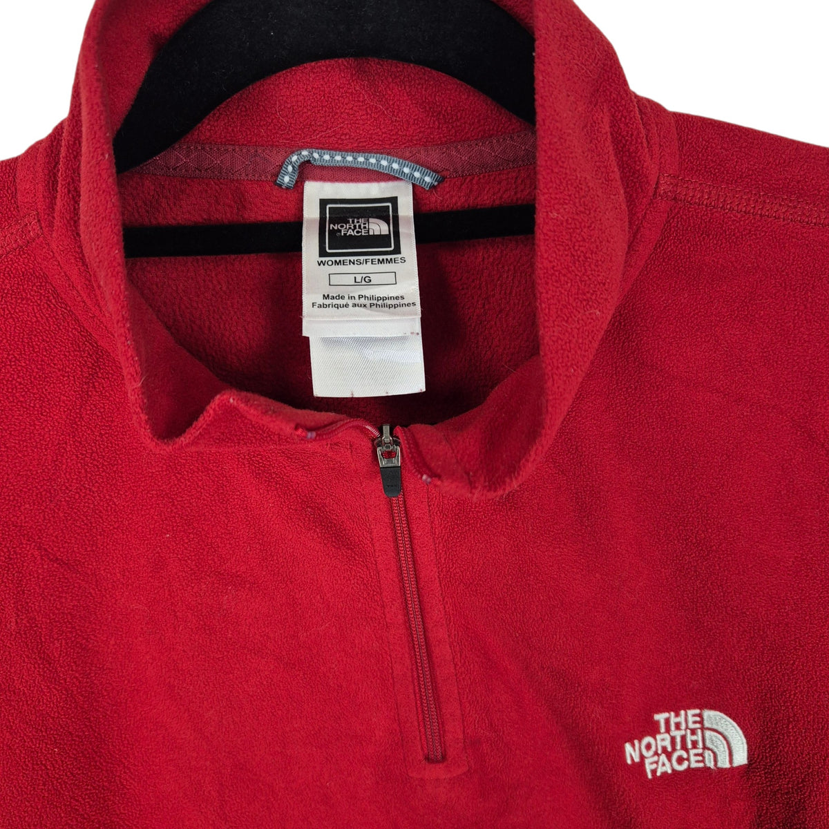 The North Face Womens Red Light Quarter Zip Fleece Jumper Size L