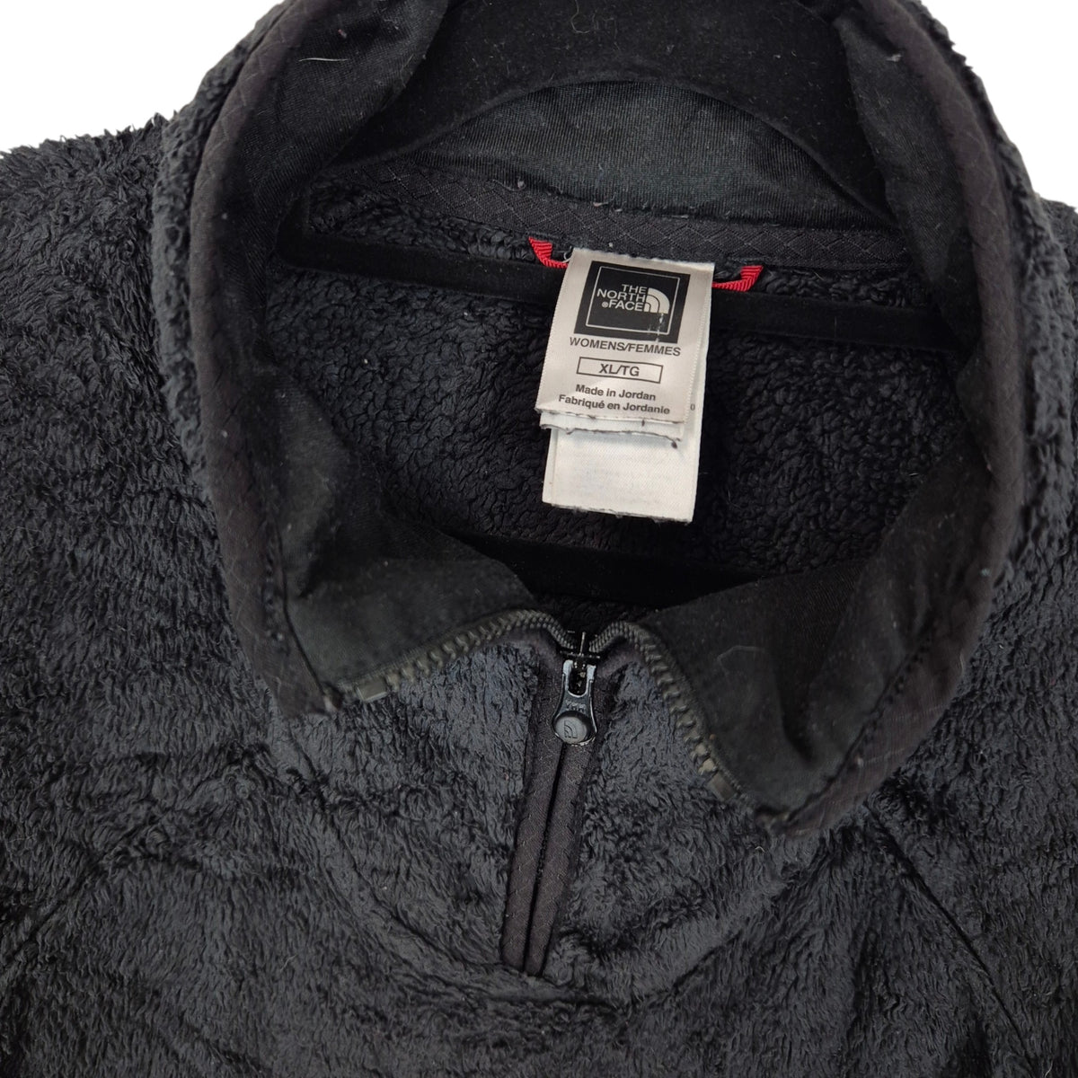 The North Face Womens Black Quarter Zip Fleece Jumper Size XL