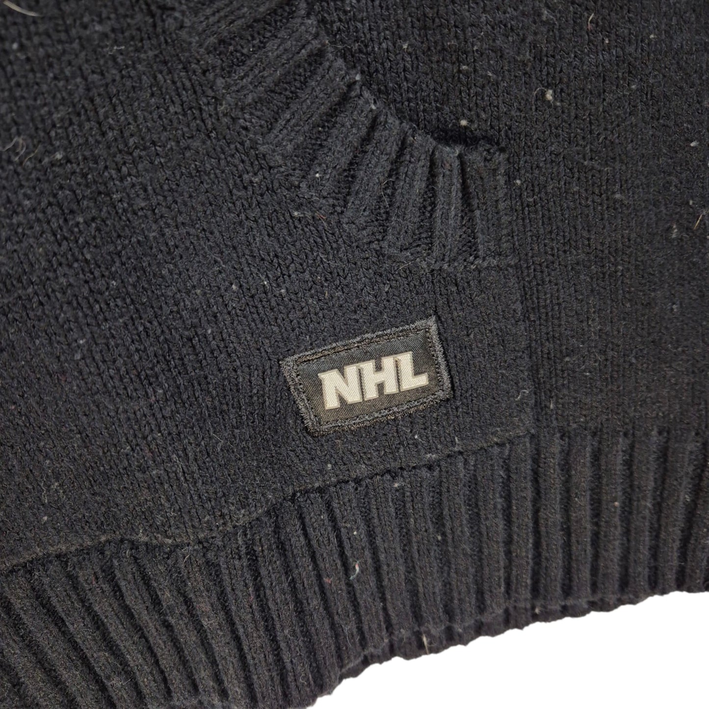 Vintage NHL Winnipeg Jets Black Knit Hoodie Size M