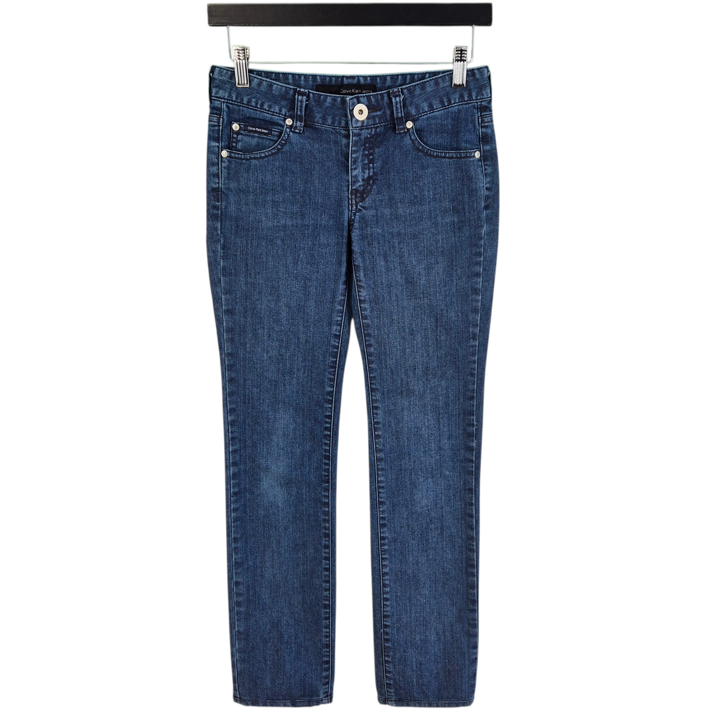 Calvin Klein Jeans Womens Blue Straight Leg Denim W27