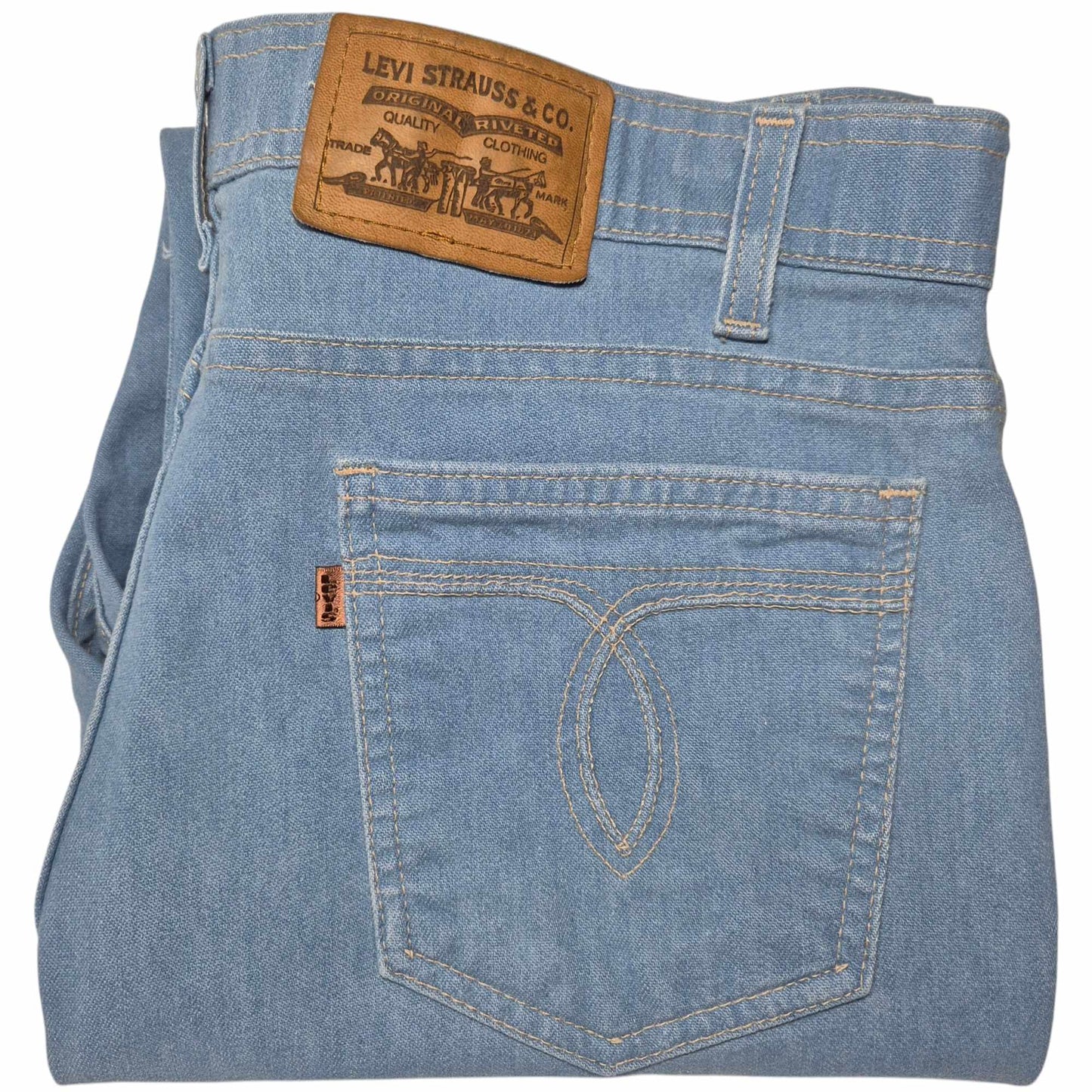 Vintage Levis Jeans 80's Blue Bronze Tab Light Stretch Denim Bottoms W34