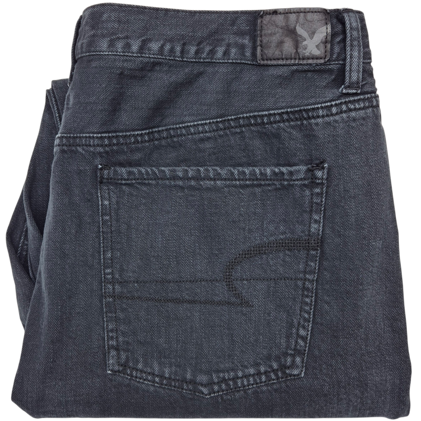 American Eagle Jeans Womens Black Hi Rise Cropped Denim W39