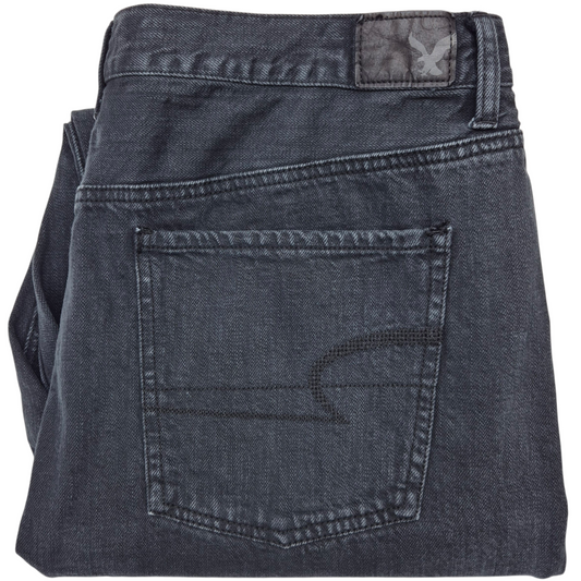 American Eagle Jeans Womens Black Hi Rise Cropped Denim W39