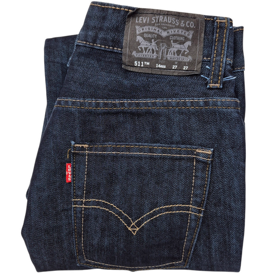 Levis 511 Jeans Womens Dark Blue Slim Fit Denim W27