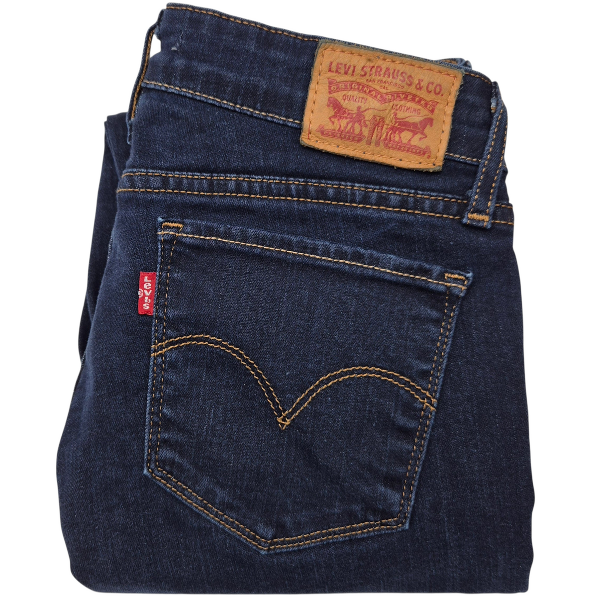Levis 711 Jeans Womens Dark Blue Skinny Stretch Denim W26