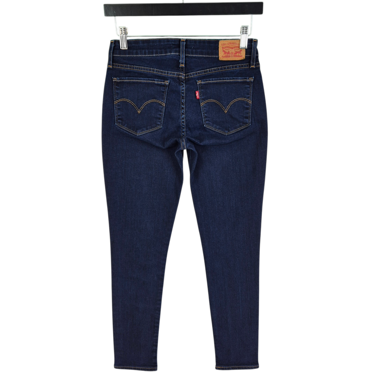 Levis 711 Jeans Womens Dark Blue Skinny Stretch Denim W26