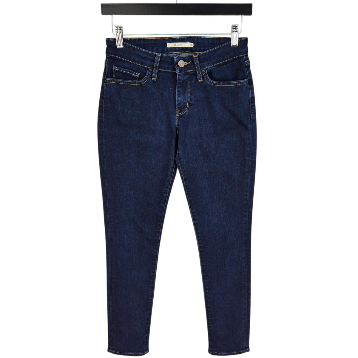 Levis 711 Jeans Womens Dark Blue Skinny Stretch Denim W26