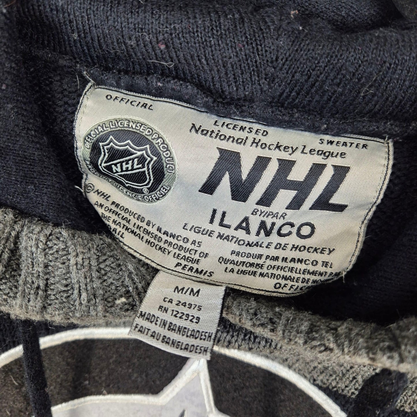 Vintage NHL Winnipeg Jets Black Knit Hoodie Size M