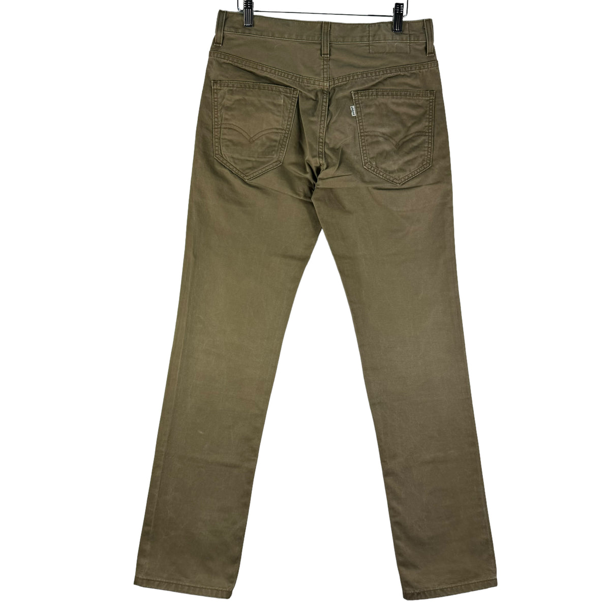 Levis Khaki Green Skinny Straight Leg Chino Pants W30
