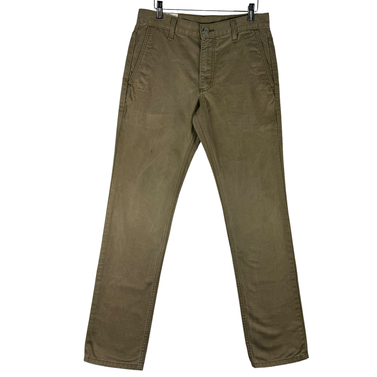 Levis Khaki Green Skinny Straight Leg Chino Pants W30