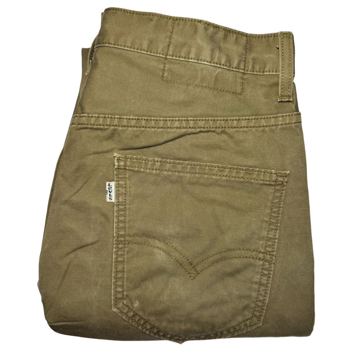 Levis Khaki Green Skinny Straight Leg Chino Pants W30