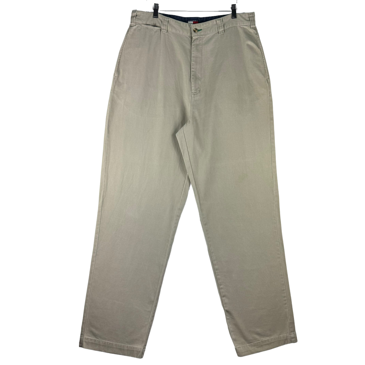 Vintage Tommy Hilfiger 90's Light Brown Loose Tapered Chino Pants W36