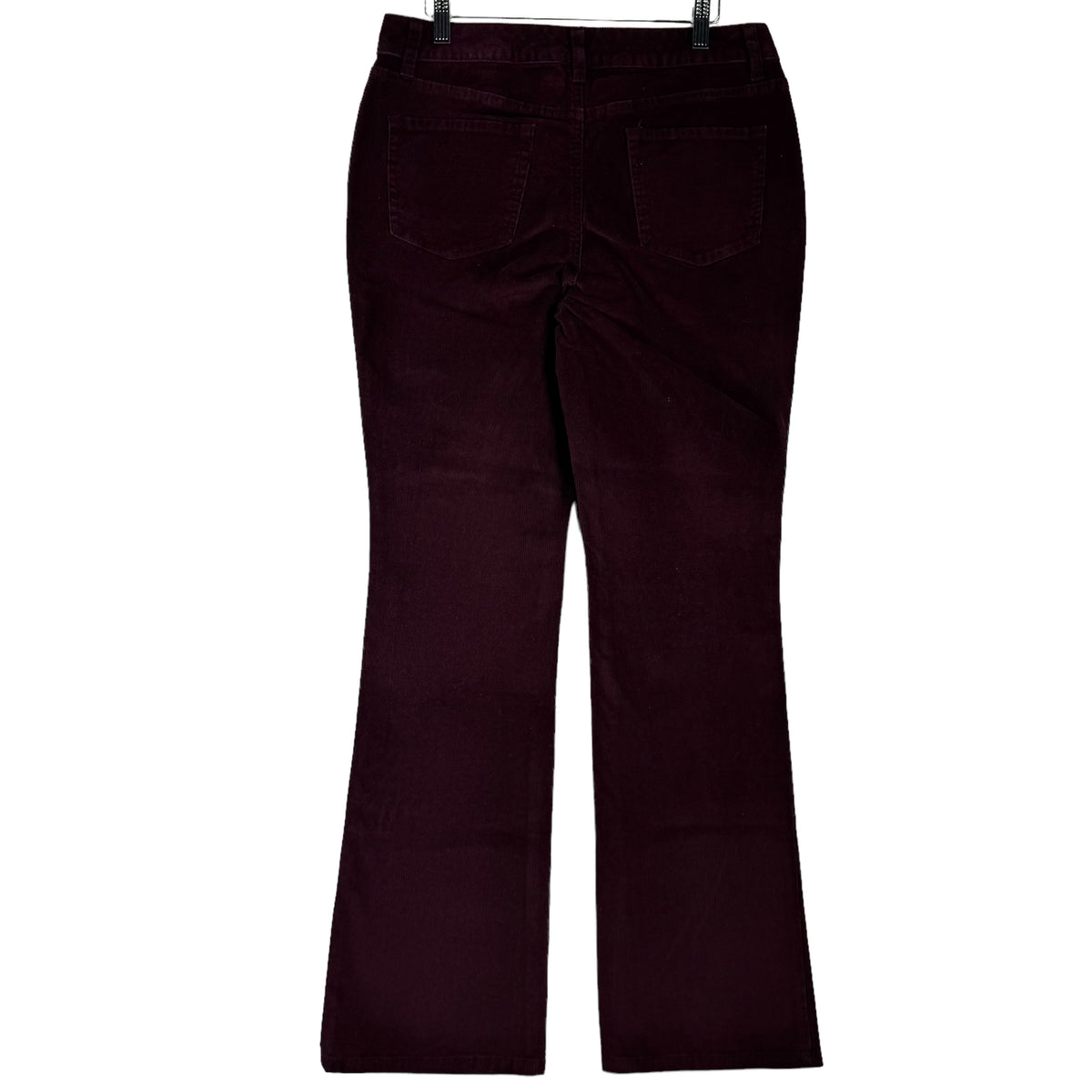 St Johns Bay Womens Maroon Brown Bootcut Corduroy Denim Jeans W32