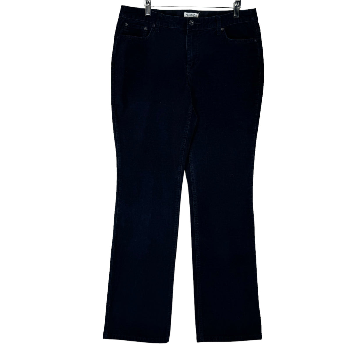 St Johns Bay Womens Dark Blue Corduroy Denim Jeans W34