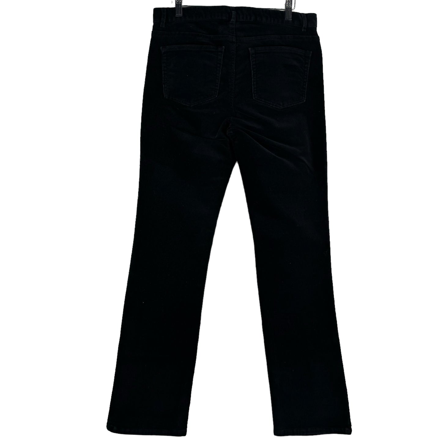 Chaps Jeans Womens Black Straight Leg Corduroy Denim Jeans W32