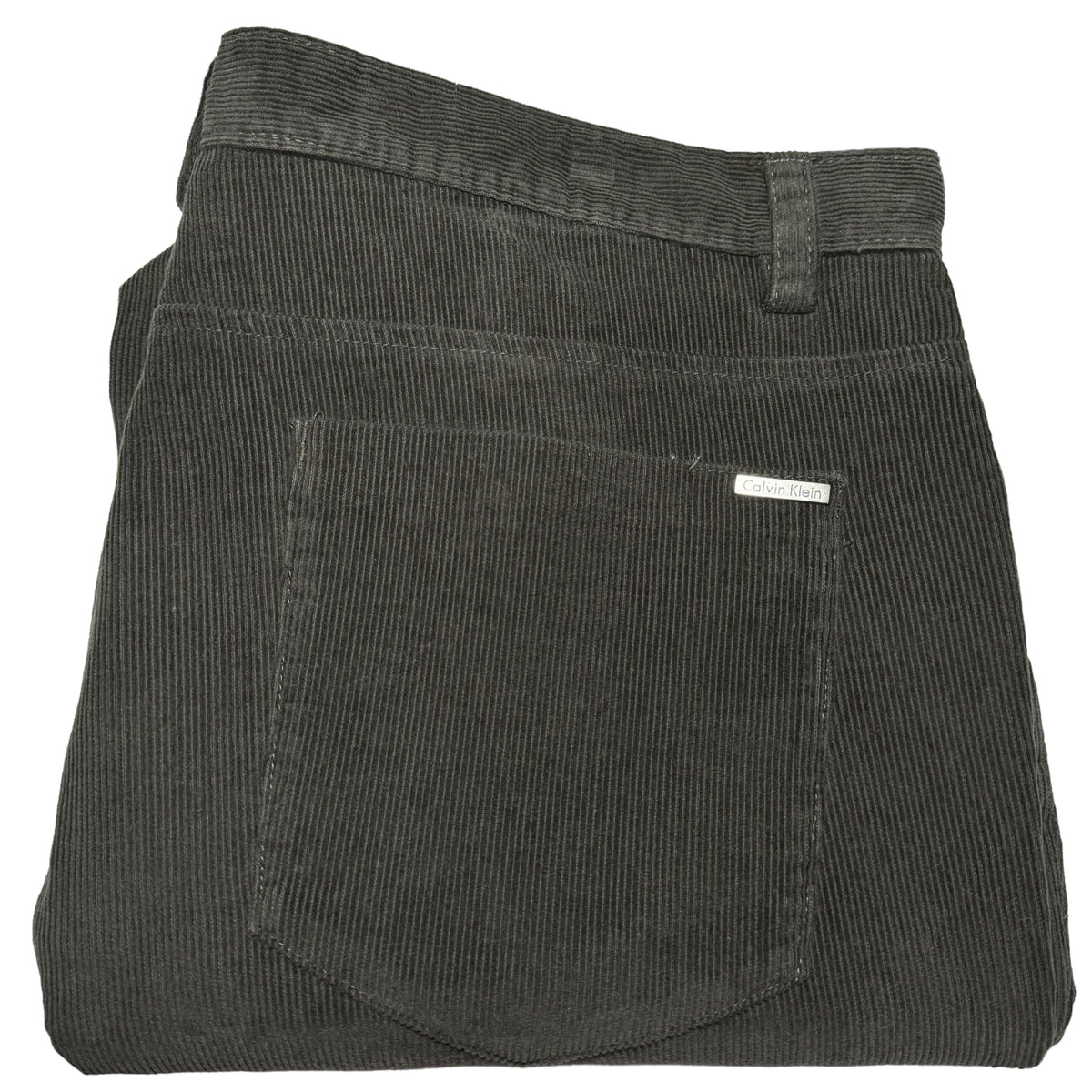 Calvin Klein Dark Grey Tapered Leg Corduroy Pants W38