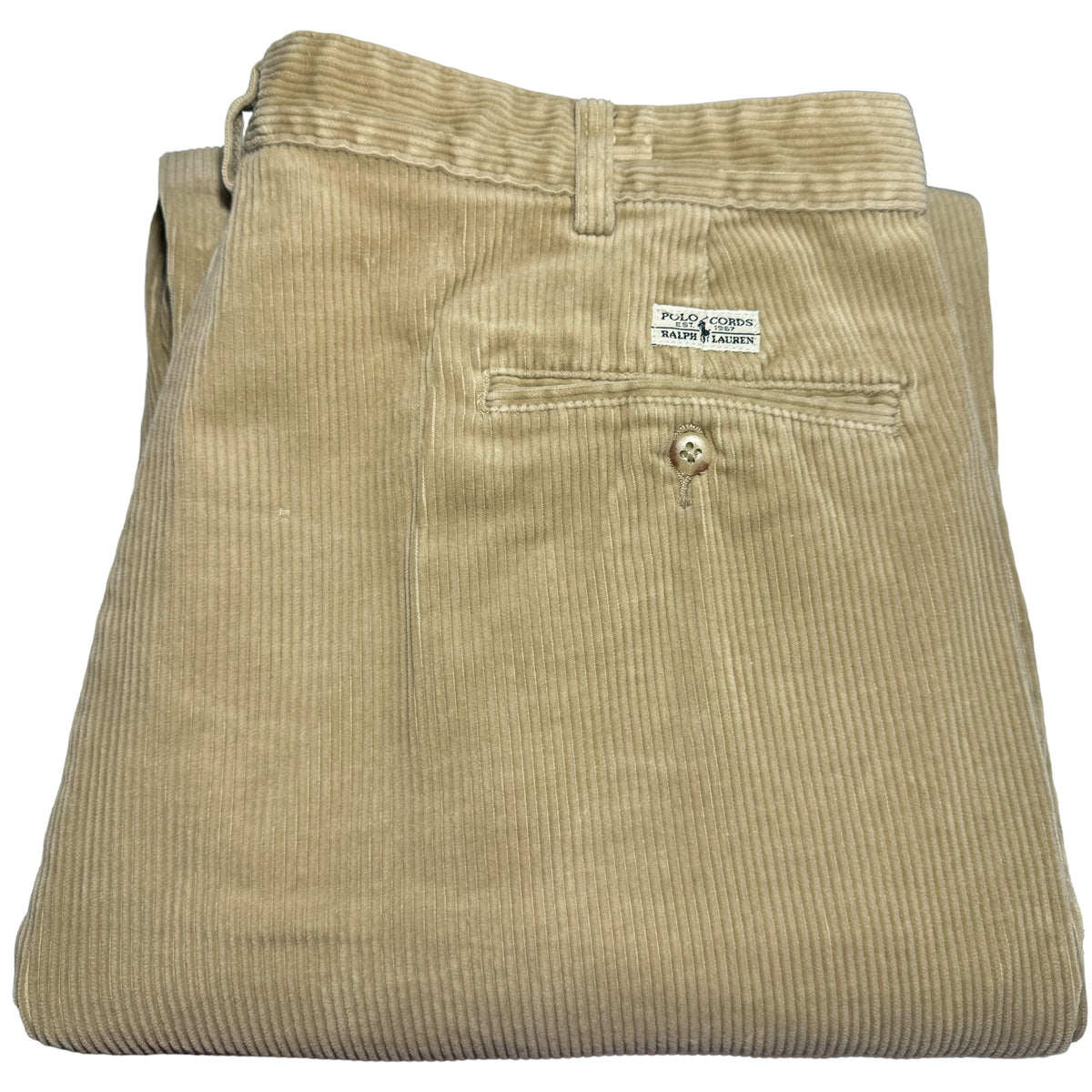 Vintage Polo Ralph Lauren 90's Light Brown Coduroy Pants W38