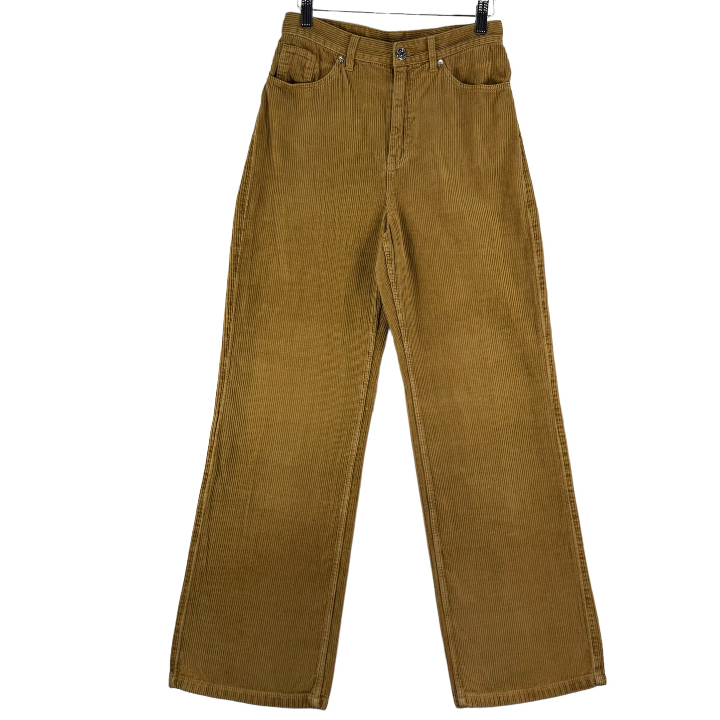 Monki Brown High Waist Loose Fit Corduroy Pants W26