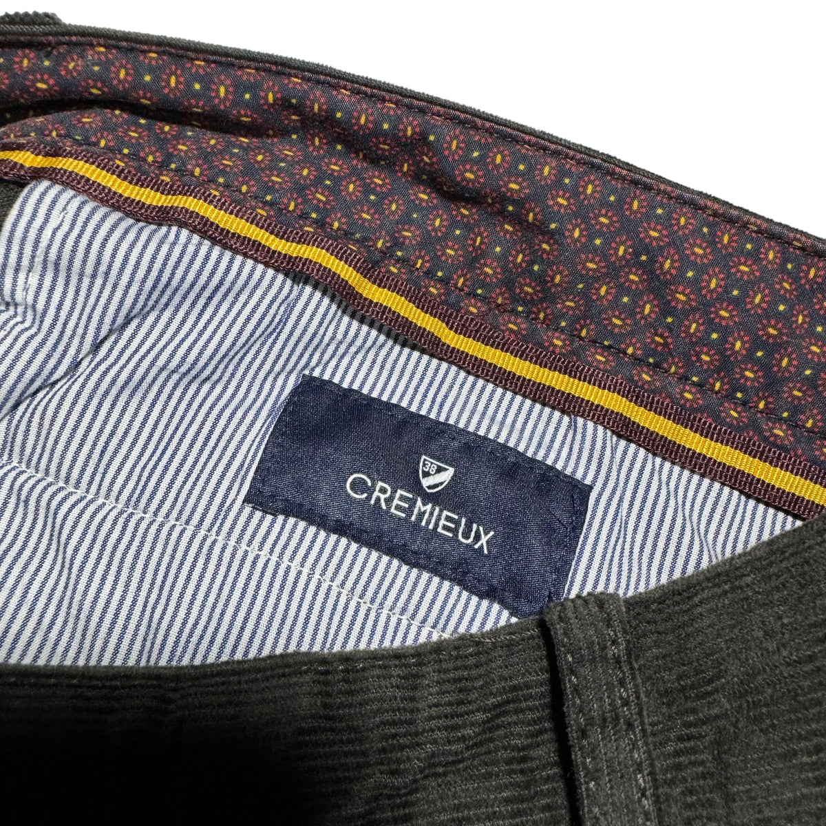 Cremieux Dark Grey Slim Corduroy Pants W36