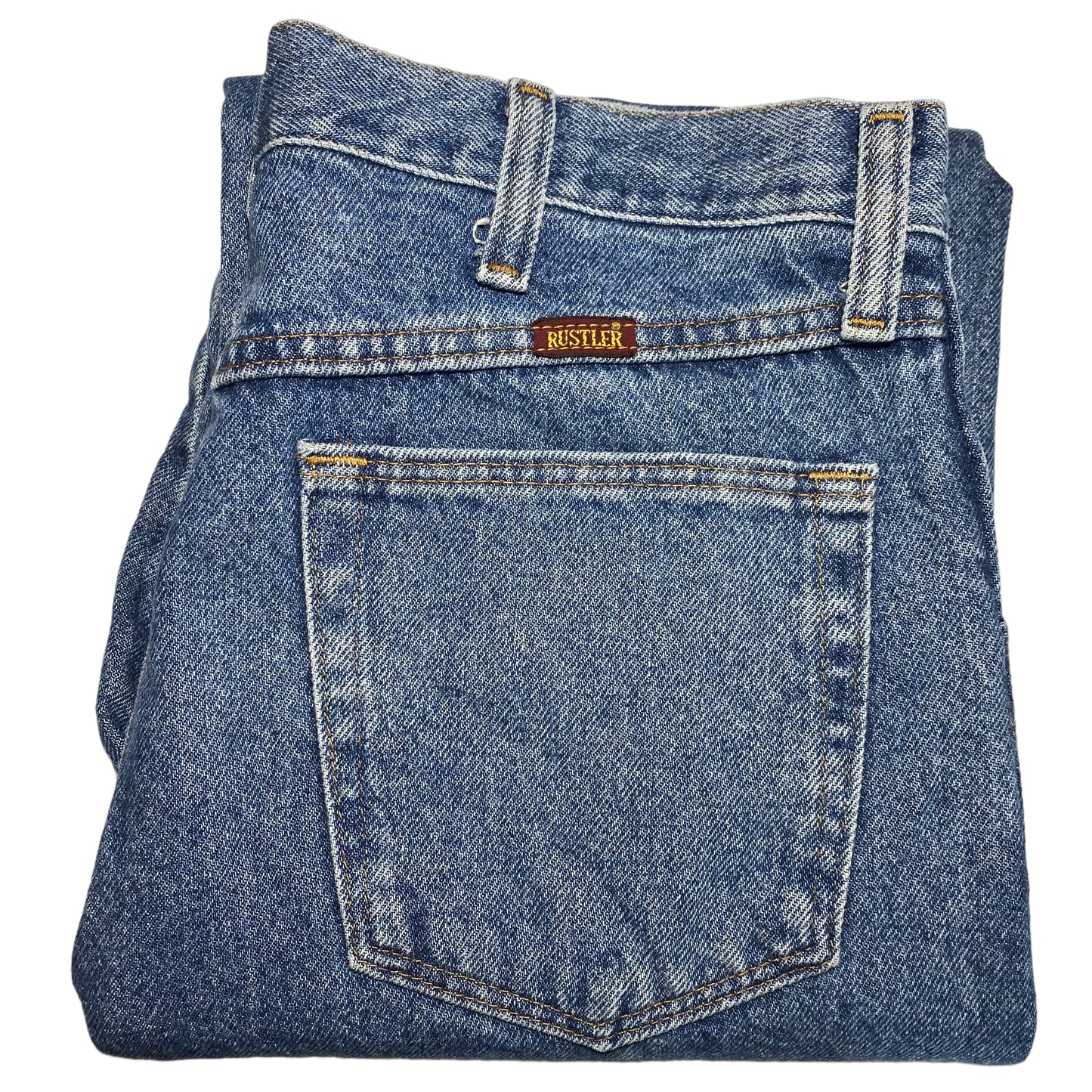 Vintage Rustler Jeans 90's Blue Regular Fit Rigid Denim Bottoms W30