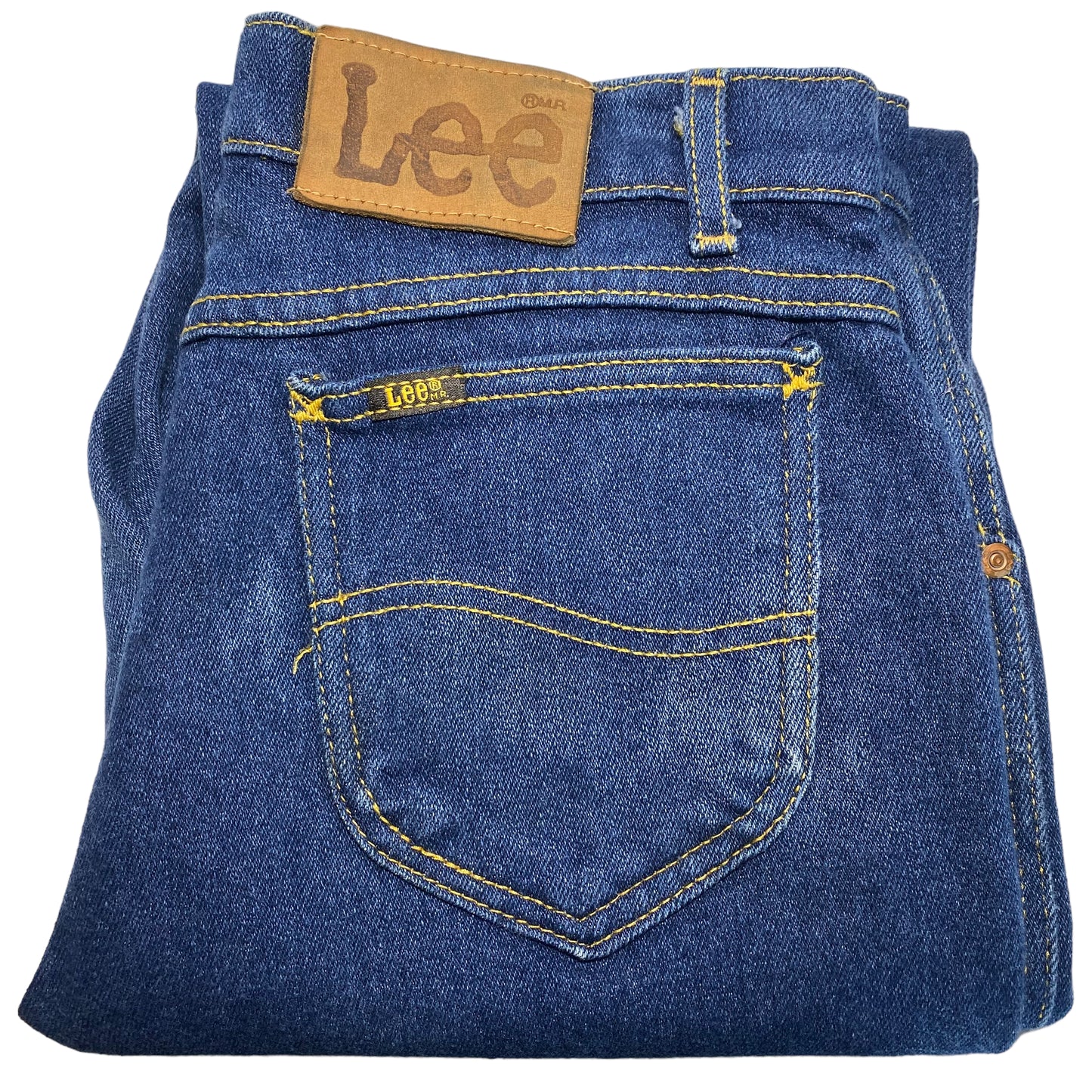 Vintage Lee Jeans 80's Womens Dark Blue USA Made Denim Bottoms W30
