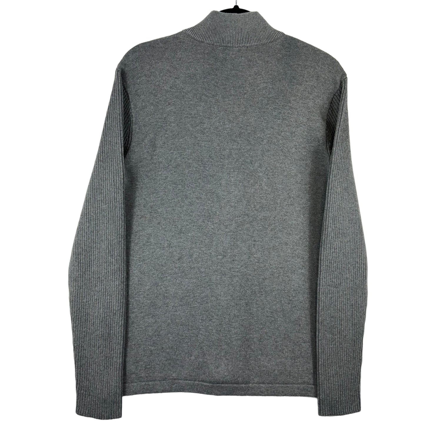 Michael Kors Grey Full Zip Embroidered Knit Sweater Size M