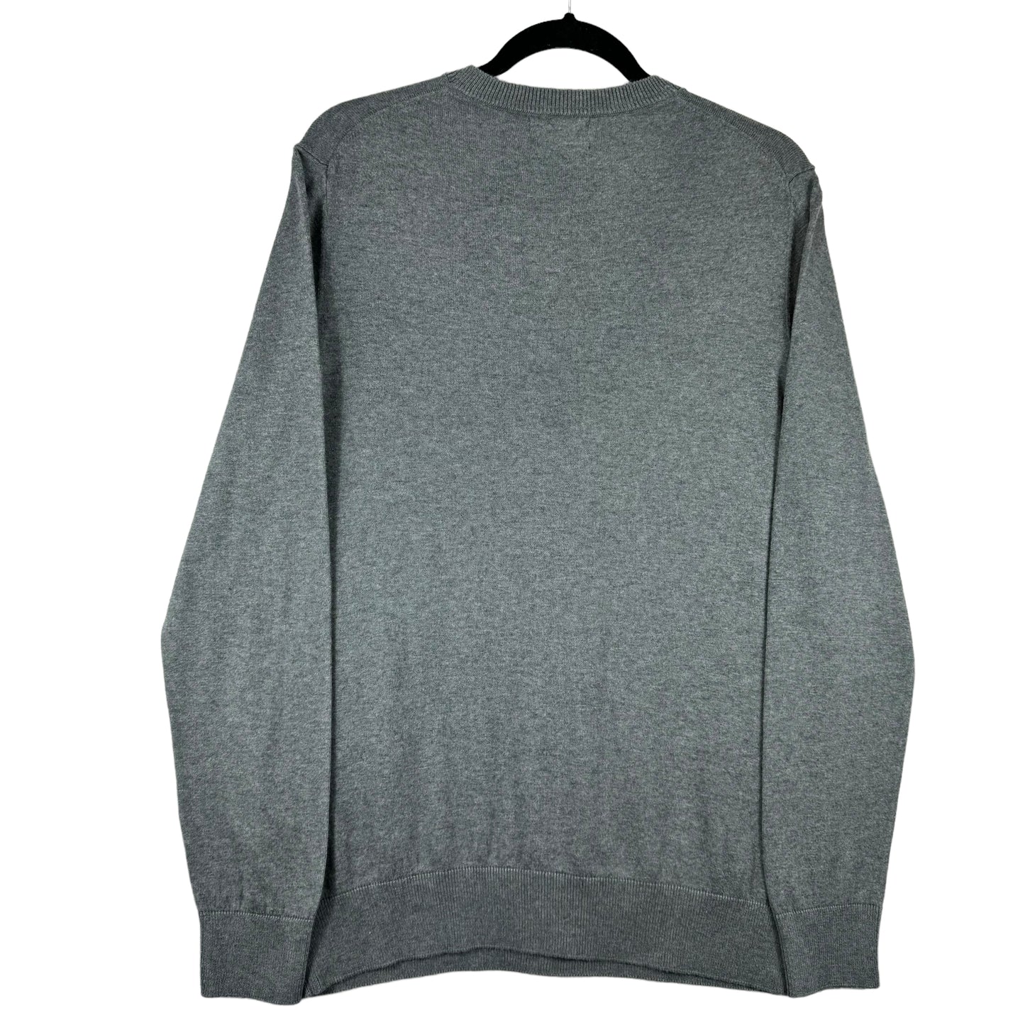 Nautica Grey Luxury Performance V Neck Knit Sweater Size M