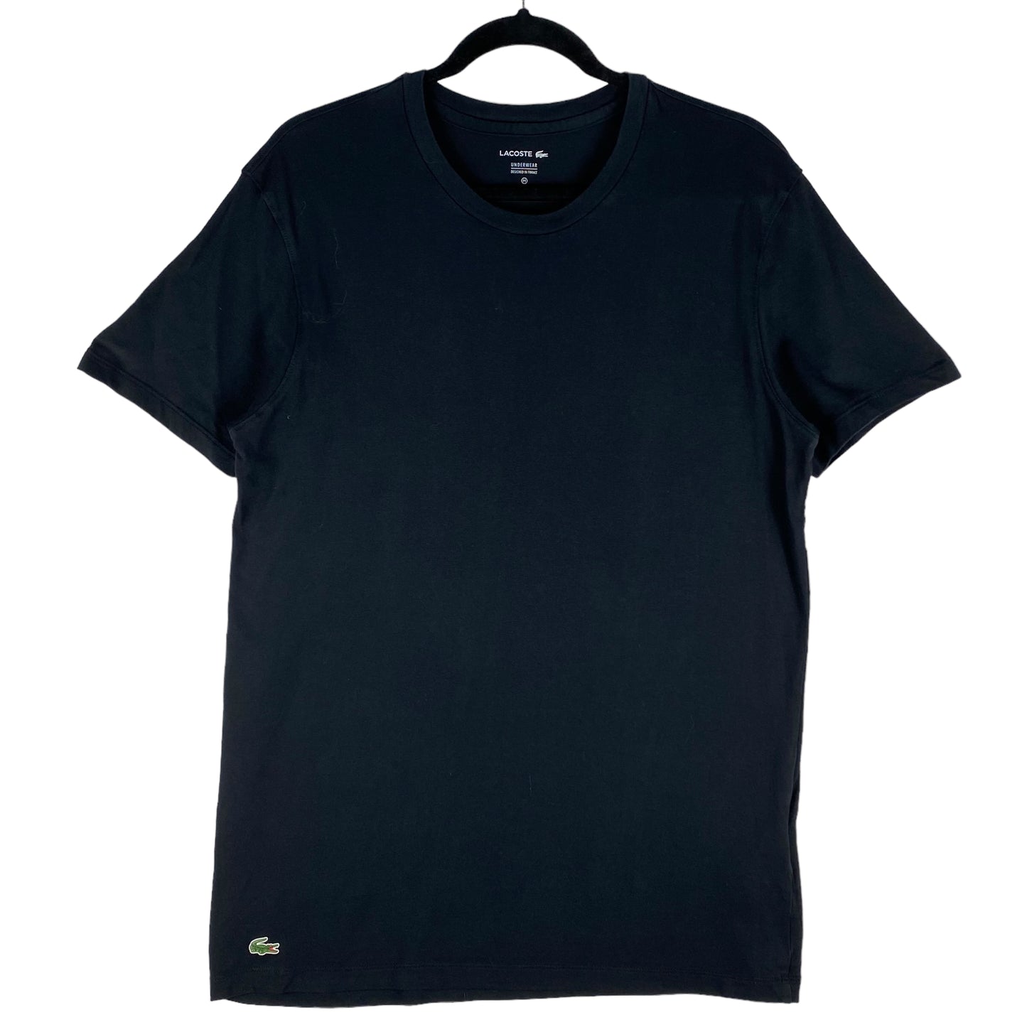 Lacoste Underwear Black Stretch Tee Shirt Size M