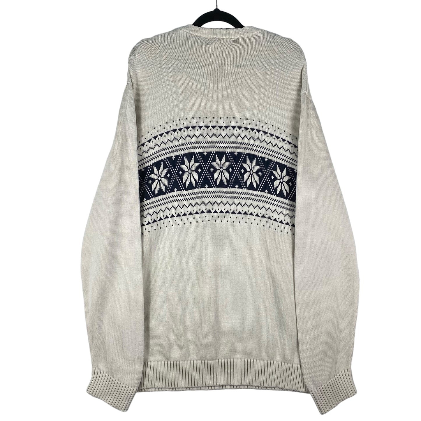Nautica Cream White Knit Sweater Size XL
