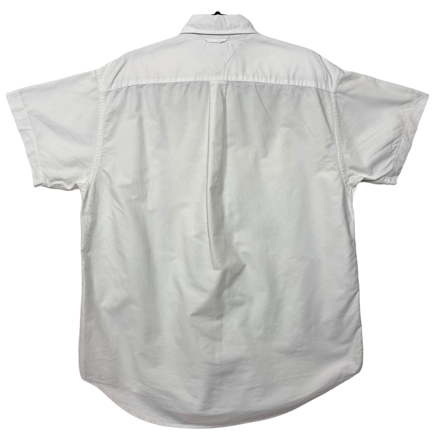 Vintage Tommy Hilfiger 90's Light Blue Short Sleeve Casual Button Shirt Size M