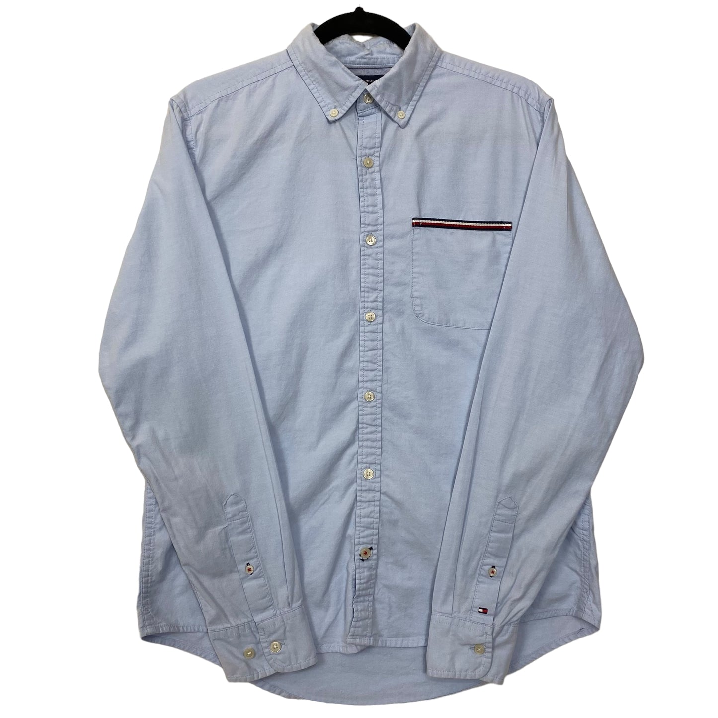 Tommy Hilfiger Light Blue Slim Fit Long Sleeve Dress Shirt Size M