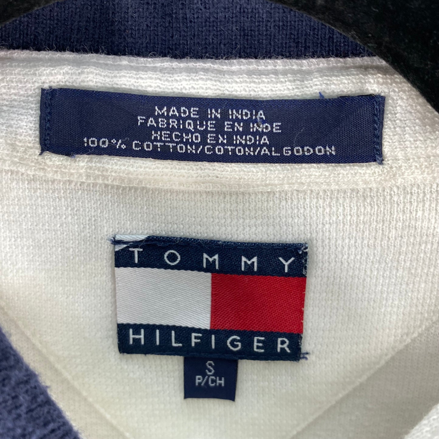 Vintage Tommy Hilfiger 90's White Oversized Cotton Polo Shirt Size S
