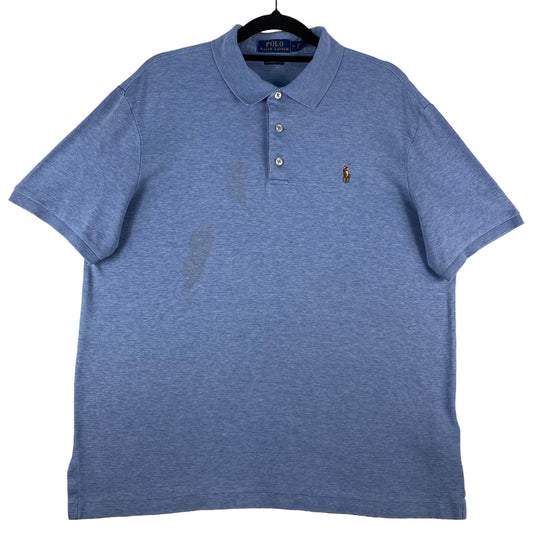Polo Ralph Lauren Light Blue Stretch Cotton Classic Fit Cotton Polo Shirt Size M