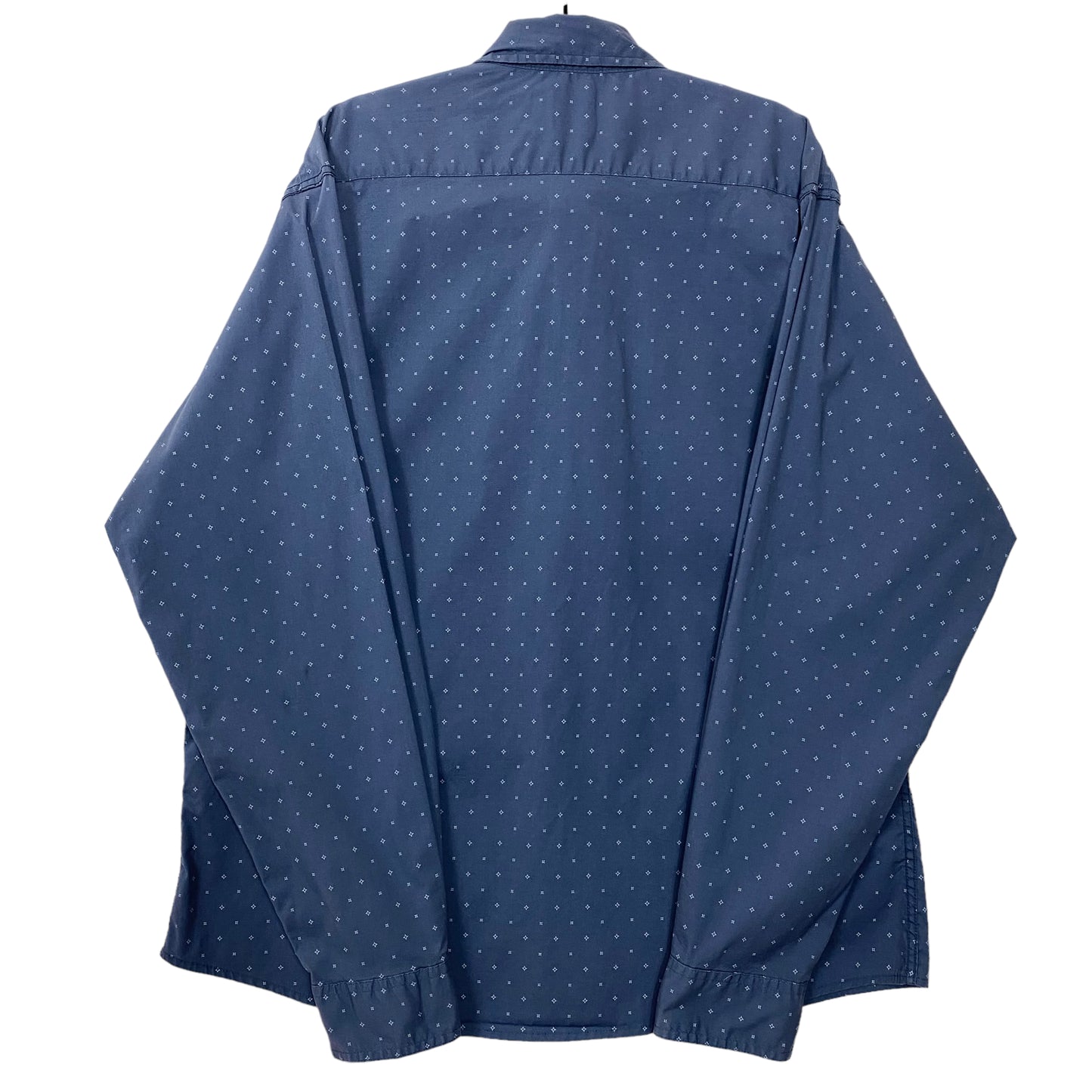 Wrangler Steel Blue Long Sleeve Flex Dress Shirt Size XL