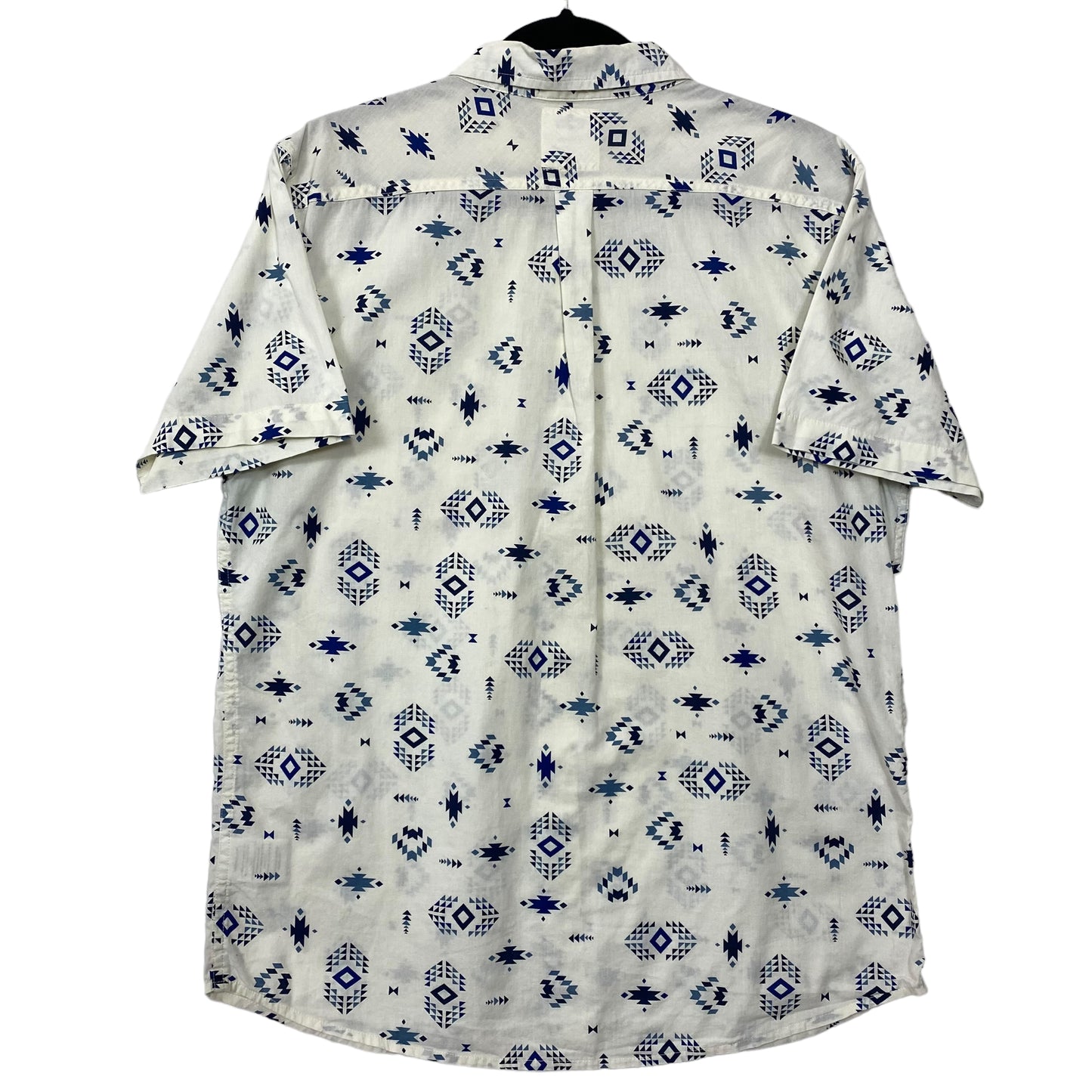 Levis White Pattered Short Sleeve Casual Dress Shirt Size M