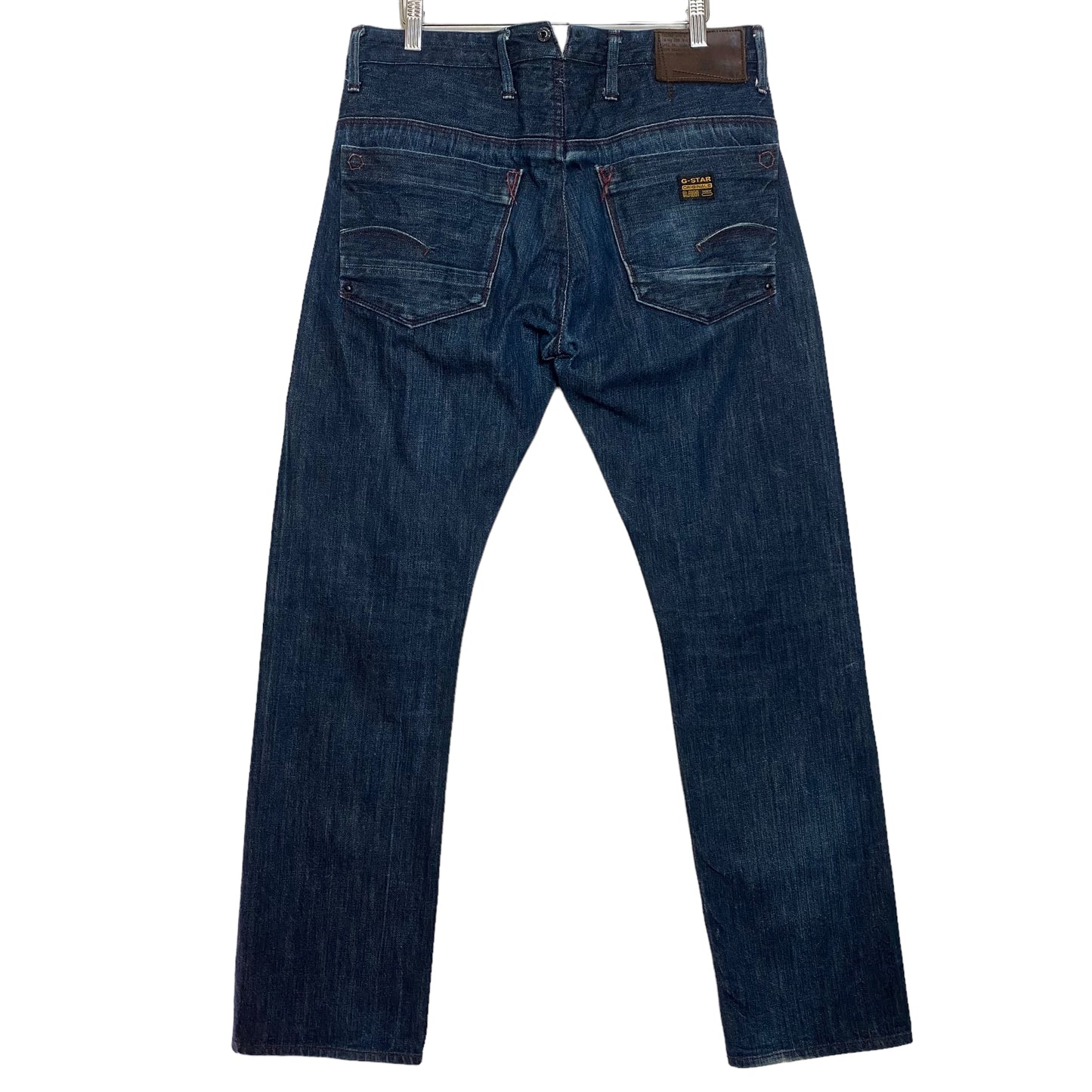 G Star Raw Jeans Dark Blue Regular Straight Denim Pant Bottoms W33