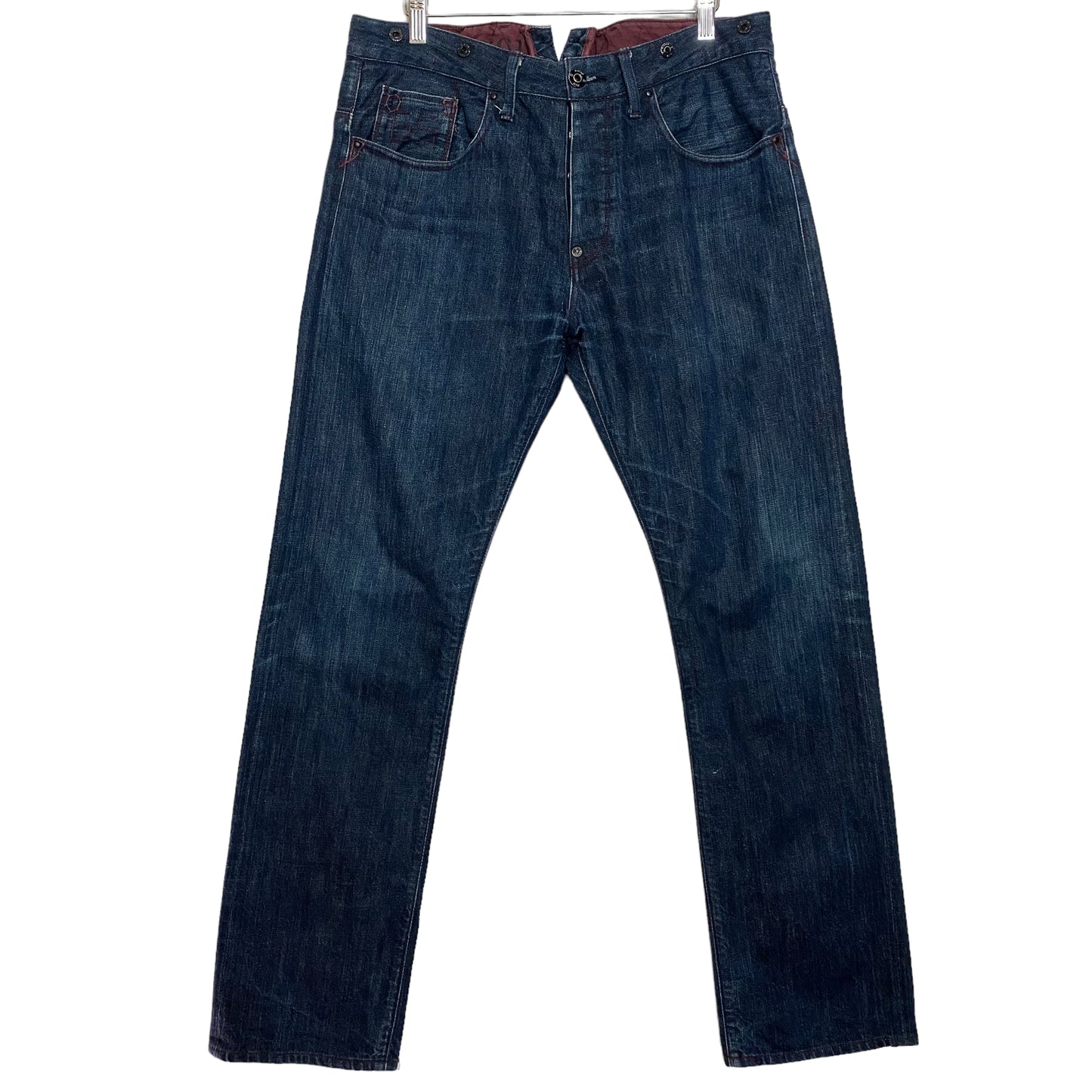 G Star Raw Jeans Dark Blue Regular Straight Denim Pant Bottoms W33