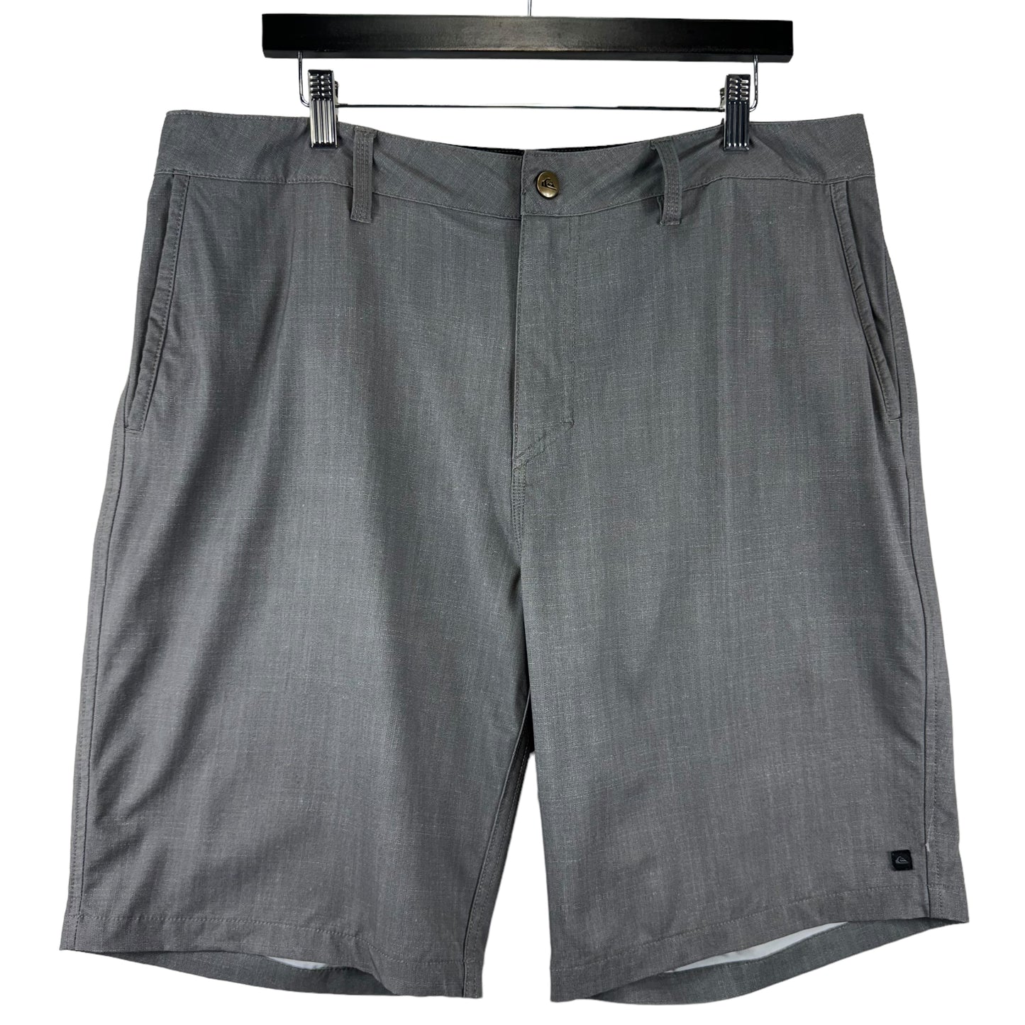 Quiksilver Grey Stretch Button Front Beach Swim Shorts W37