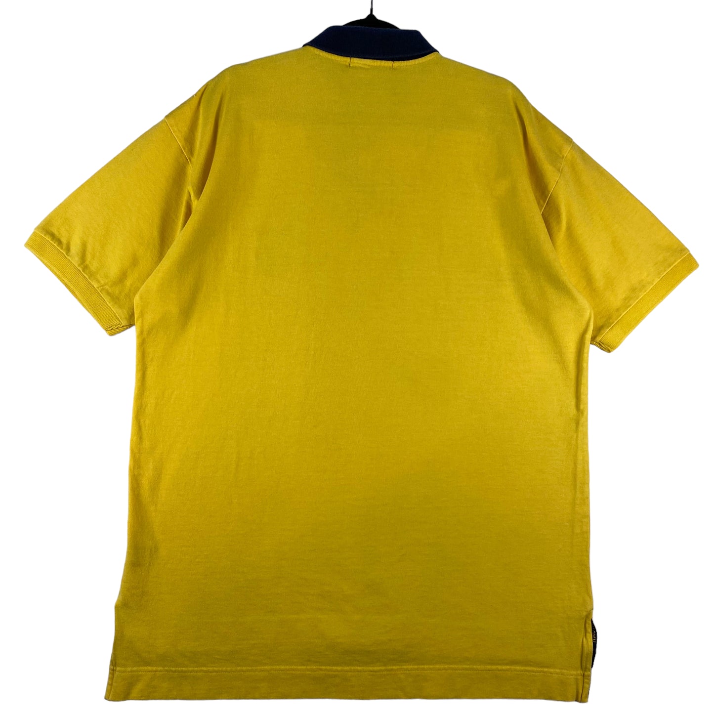 Vintage Nautica Challenge 90's Yellow USA Made Cotton Polo Shirt Size M