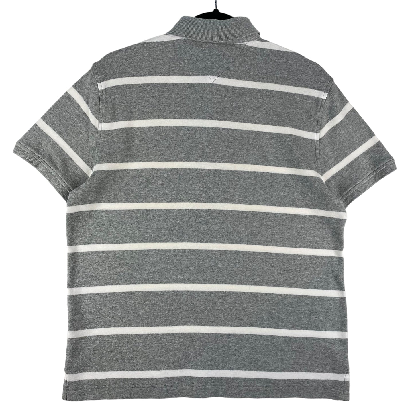 Tommy Hilfiger Grey & White Stretch Cotton Polo Shirt Size S