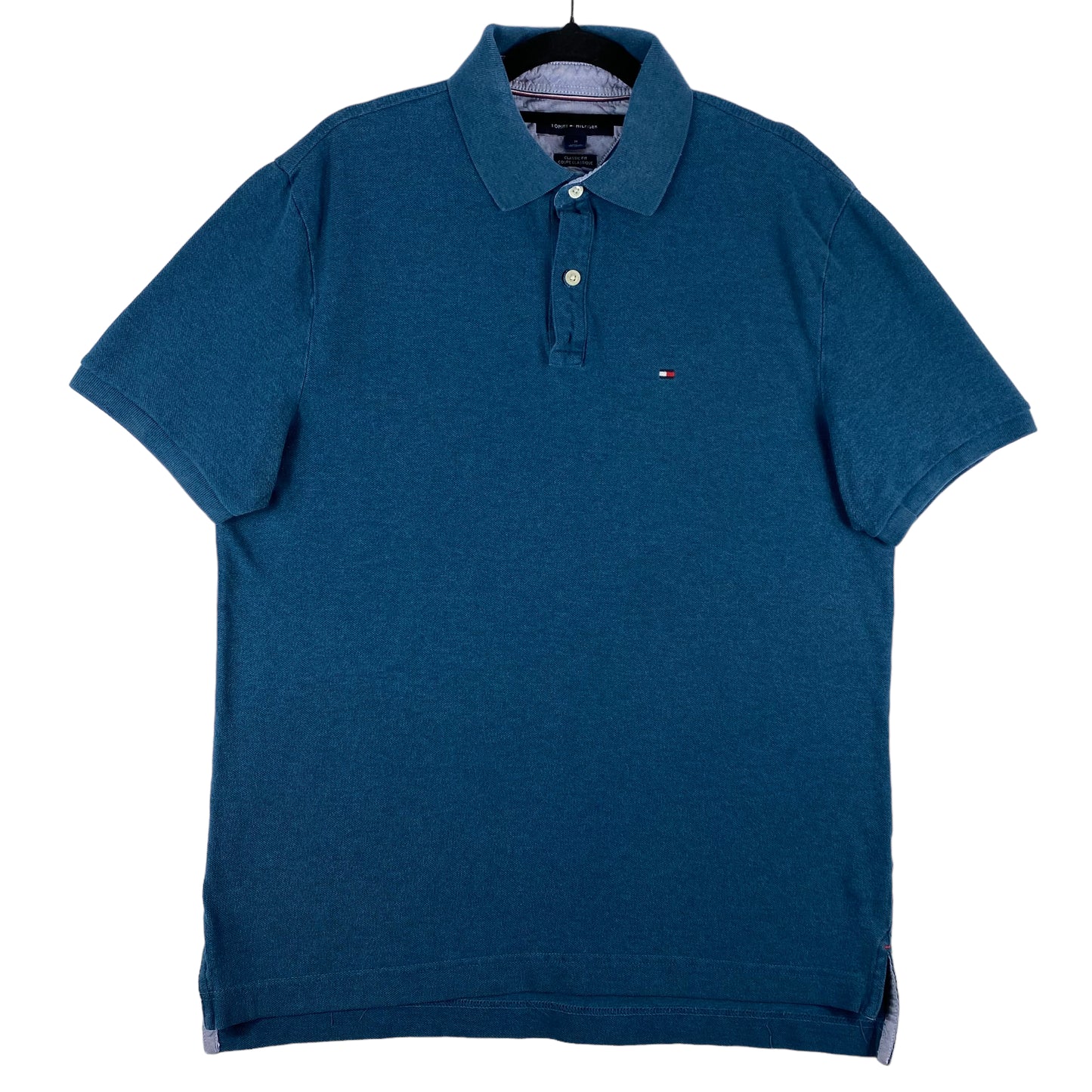 Tommy Hilfiger Blue Classic Fit Cotton Polo Shirt Size M