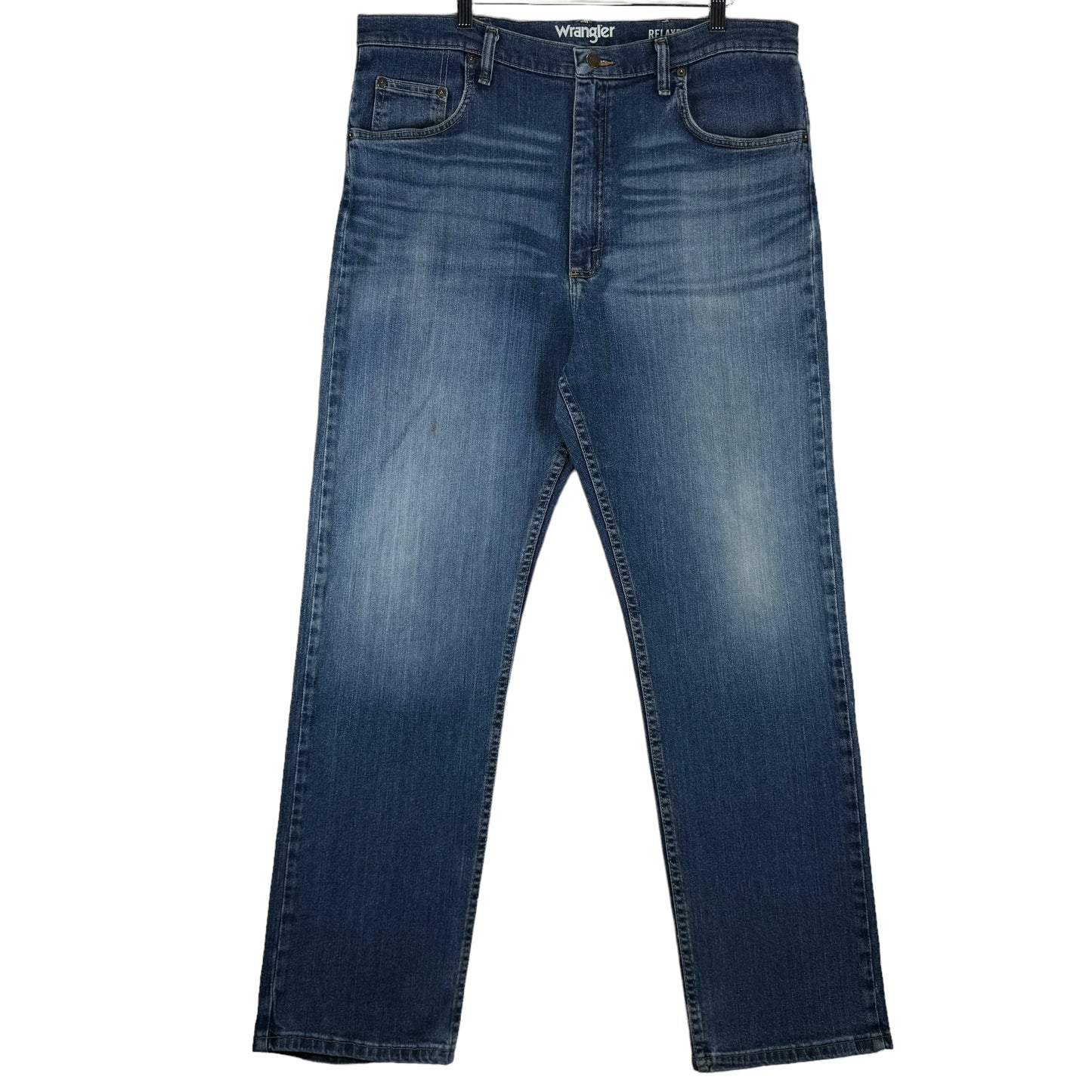 Vintage Wrangler Jeans 2000's Blue Relaxed Fit Straight Leg Stretch Denim W38
